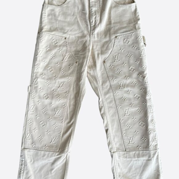 Louis Vuitton Beige Monogram Carpenter Pants